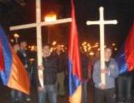 В Ахалцихе прошло факельное шествие, посвященное 95-й годовщине Геноцида армян